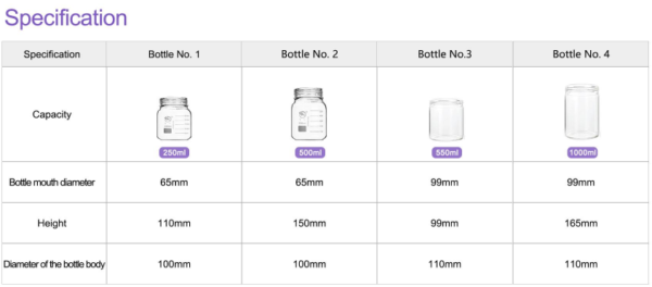 GT14 Sealed Battery Test Bottle – Borosilicate Glass, 250–1000ml, 4 Sizes | Xnergy