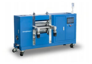 Heated Hydraulic-Balance Roller Press XN-SHPRP-300 XN-SHPRP-300 heated hydraulic-balance roller press for pilot-scale battery electrode hot calendering