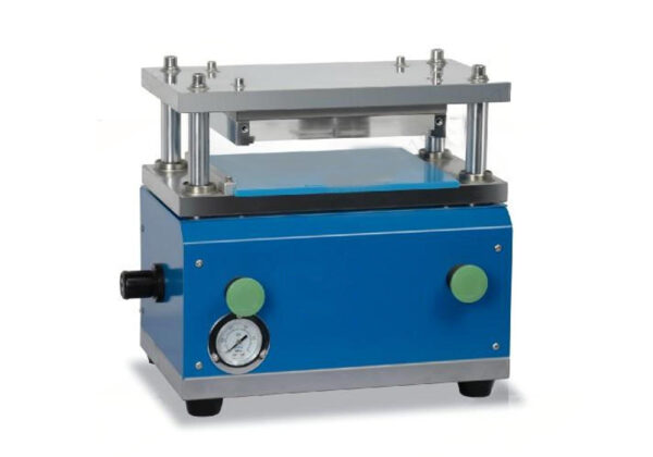 Compact pneumatic electrode punching machine for coin cell electrode preparation