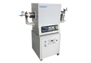 1700°C Vacuum Tube Furnace XN-T1700-80 1700°C vacuum tube furnace with MoSi₂ heating rods, alumina tube, B-type thermocouple, stainless steel vacuum flanges, integrated rotary vane vacuum pump and gas flowmeter for advanced ceramics, refractory metals and solid electrolyte sintering
