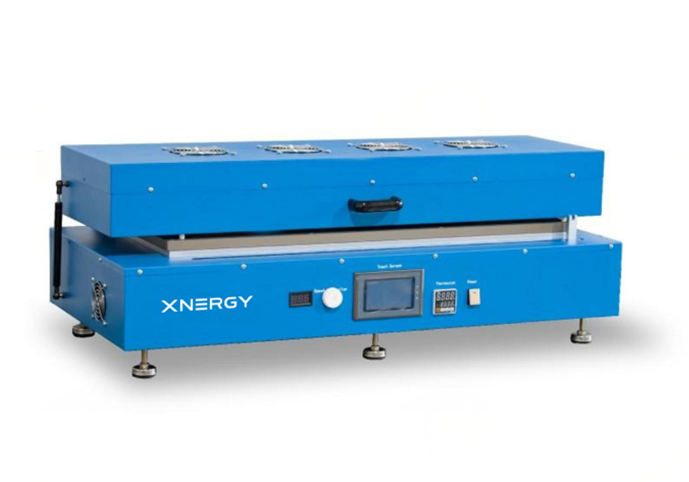 XN-VCH-800 Plus automatic film coating and drying machine with 800 mm stroke, vacuum aluminum plate, hot-air circulation drying and oil-free vacuum pump for laboratory and pilot-scale electrode coating