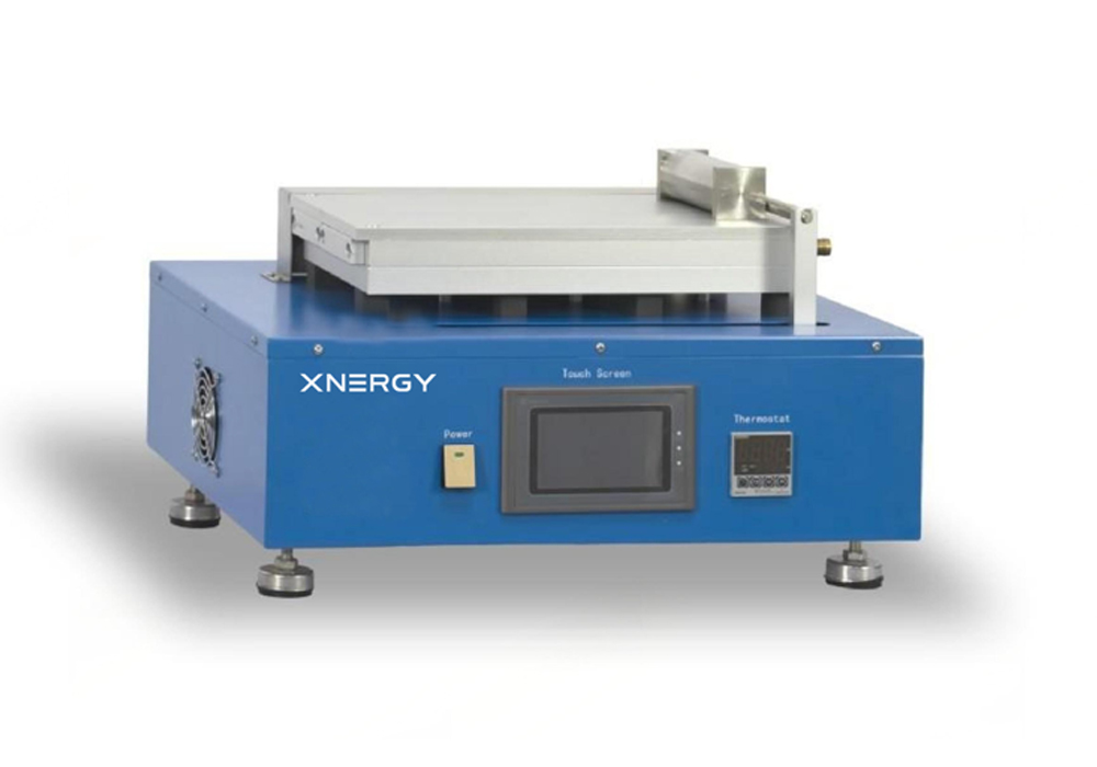 XN-VCHB bottom-heated film coating machine with PLC touch screen, integrated vacuum chuck and bottom heating plate for ceramic, crystalline and battery electrode coating research