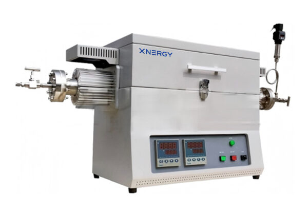 HTHP High-Temperature High-Pressure Tube Furnace XN-TH1000-H50LK high temperature high pressure tube furnace with nickel-based alloy tube Φ50 mm, stainless steel KF flanges, precision pressure gauge and pressure relief valve for simultaneous high-temperature high-pressure sintering of piezoelectric ceramics, superhard materials and solid electrolytes