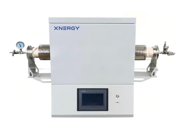 LCD Touchscreen 1600°C Tube Furnace XN-TG1600-L60CB1W single-zone 1600°C laboratory tube furnace with LCD touch screen, MoSi₂ heating elements, alumina tube and B-type thermocouple for CVD experiments, vacuum sintering and battery material preparation