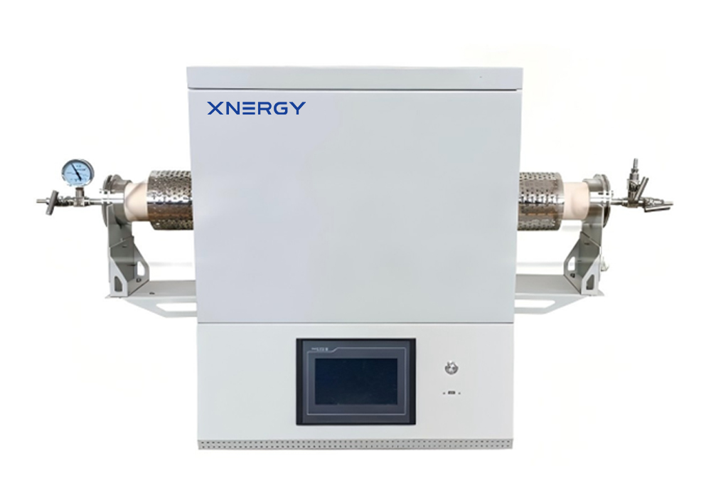Xnergy XN-TG1600-L60CB1W 1600°C tube furnace with MoSi2 heating and LCD touchscreen control
