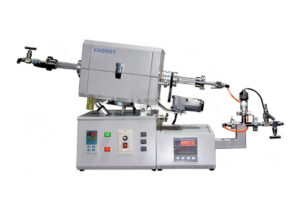 Mini Rotary Tilting Tube Furnace XN-T1200-S25K1 mini rotary tilting tube furnace with quartz tube Φ25 mm, 0–54 rpm rotation drive, 0–45° axial tilt mechanism, high-purity alumina ceramic fiber insulation and PID programmable controller for uniform powder sintering and high-temperature atmosphere processing