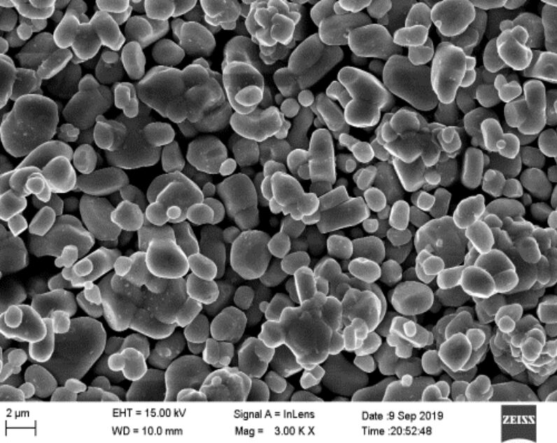 Zhenhua NCM523 single-crystal SEM 3.00 KX