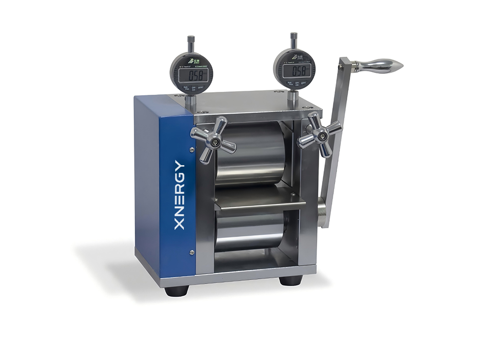 XN-CRP-200 manual vertical roller press for laboratory battery electrode calendering