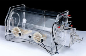 Acrylic-Glove-Box-Type-C-XN-GBTC Acrylic vacuum glove box Type C XN-GBTC with transition box