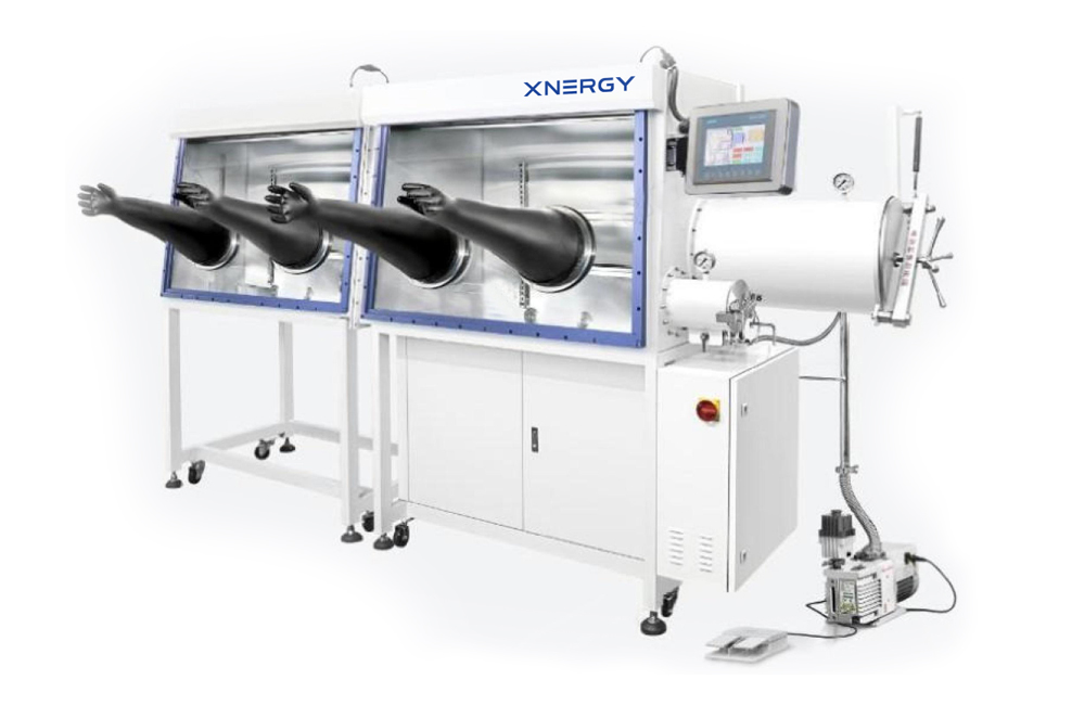 Single-sided dual-workstation glove box XN-2440 stainless steel