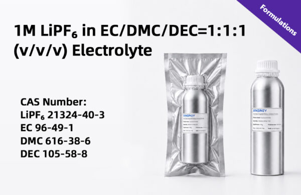 1M LiPF6 in EC/DMC/DEC=1:1:1 (v/v/v) Electrolyte