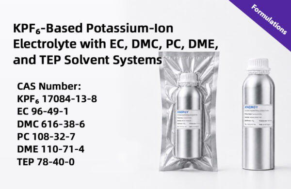 KPF6-Based Potassium-Ion Electrolyte with EC, DMC, PC, DME, and TEP Solvent Systems