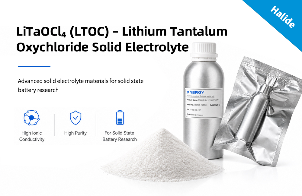 LiTaOCl₄ (LTOC) Lithium Tantalum Oxychloride Solid Electrolyte