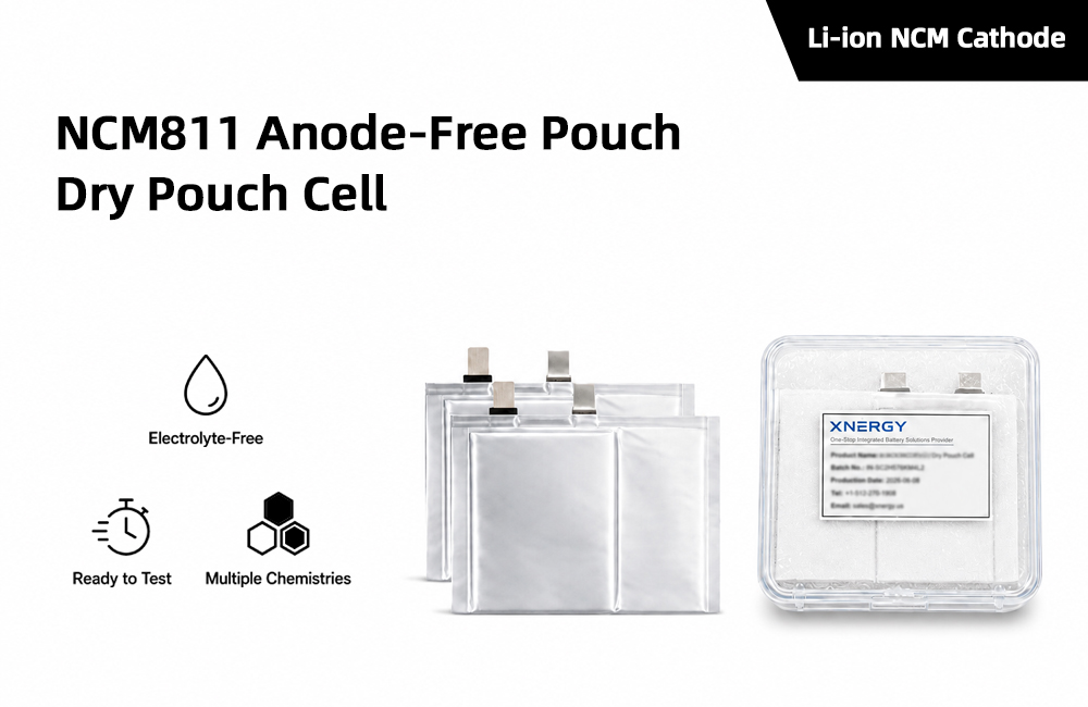 NCM811 Anode-Free Pouch Dry Pouch Cell