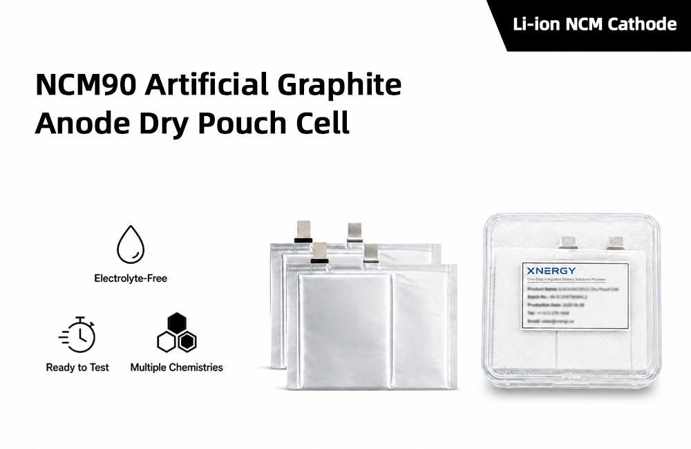 NCM90 Artificial Graphite Anode Dry Pouch Cell