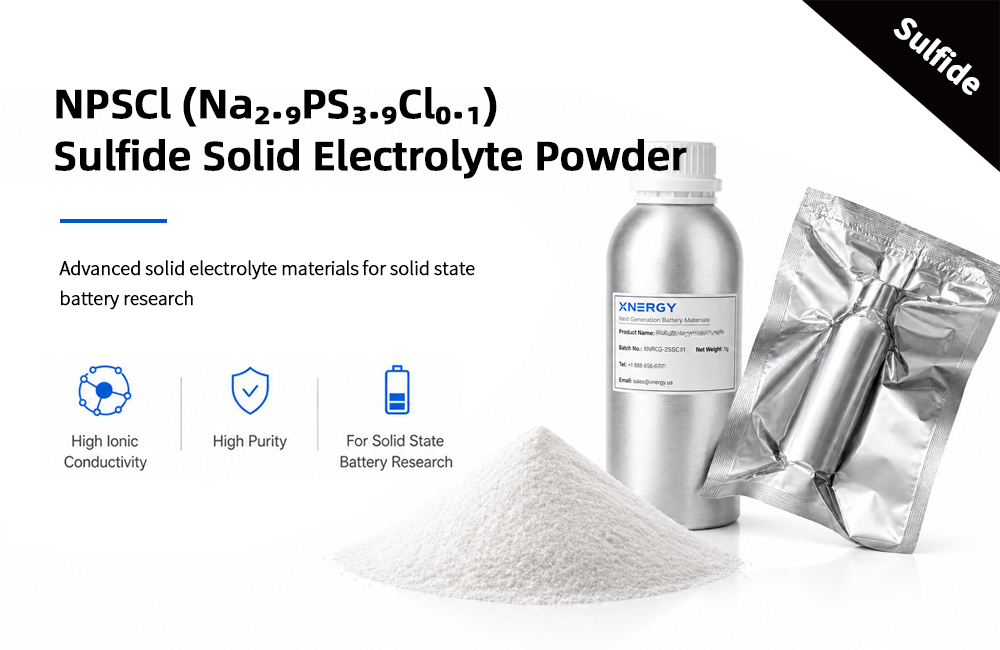 NPSCl (Na₂.₉PS₃.₉Cl₀.₁) Sulfide Solid Electrolyte Powder