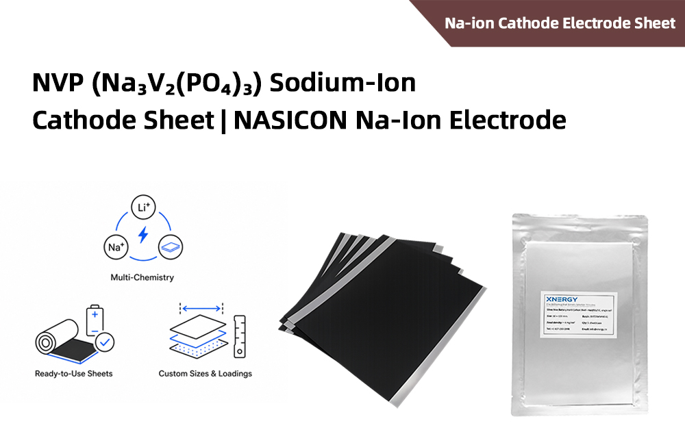 NVP (Na3V2(PO4)3) Sodium-Ion Cathode Sheet NASICON Na-Ion Electrode