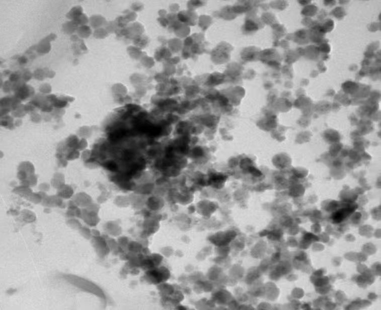 TEM image of high purity 50 nm nano silicon anode powder XN-SI-50NM