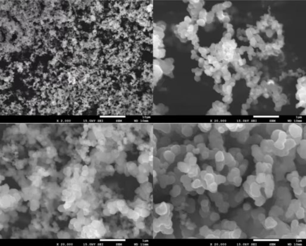 SEM morphology of XN-SI silicon anode material powder