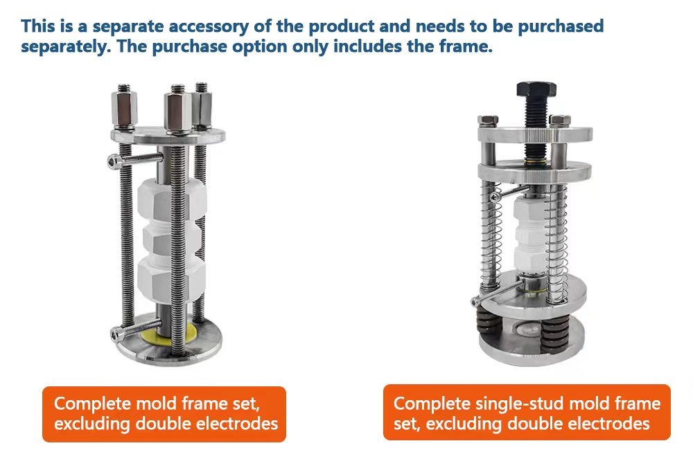 Two separately sold frame options for the XN-YT01-TH Swagelok cell
