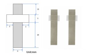 6mm wide 0.1x6x35mm nickel-plated copper electrode tabs, 50 pcs per pack